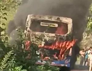 RTC BUS Catches Fire