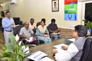 Collector Ram Sundar Reddy reviewed five food parks in the district