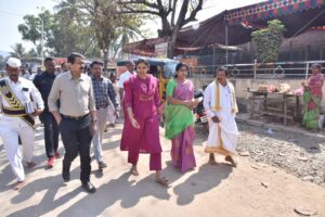 District Collector inspects Shivaratri arrangements at Ramatheertham
