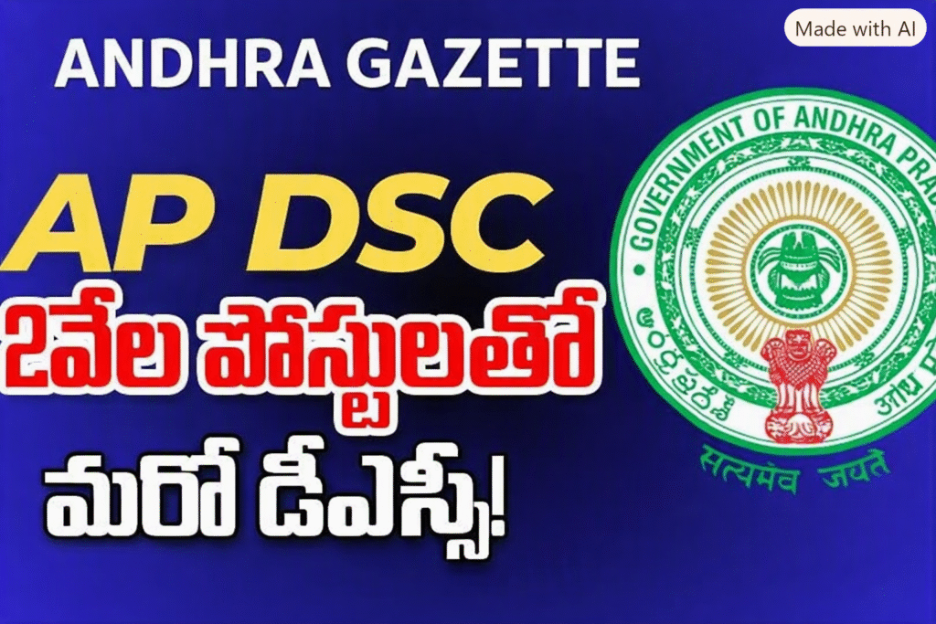AP DSC Notification 2026